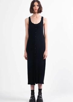 VESTIDO MALHA CANELADA MIDI