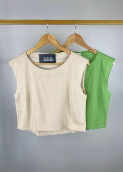 BLUSA LINHO CROPPED SOLTA - comprar online