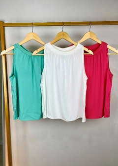 BLUSA VISCOSE COM DECOTE COM RIBANA - comprar online
