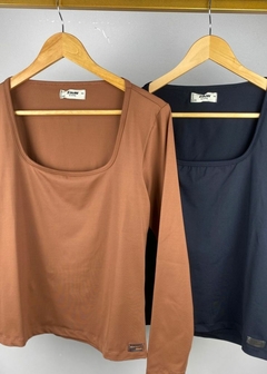 BLUSA DECOTE QUADRADO MANGA LONGA - comprar online
