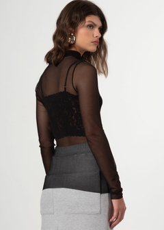 Blusa Tule Feminina Casual na internet