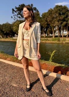 SAIA LEILA CURTA EM LINHO - Amsterdam Closet