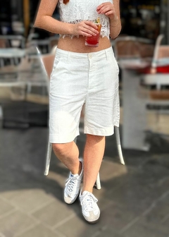 Bermuda Andreia reta Casual Feminina