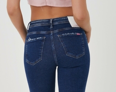 CALÇA VISUAL JEANS FEMININA MODELO SKINNY AZUL