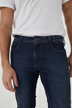 CALÇA JEANS SKINNY MASCULINA AZUL ESCURO - loja online