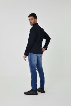 CALÇA JEANS SLIM MASCULINA AZUL na internet