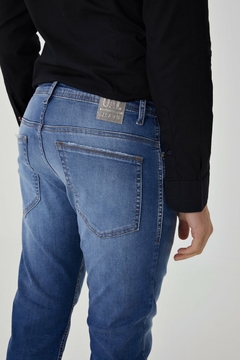 CALÇA JEANS SLIM MASCULINA AZUL