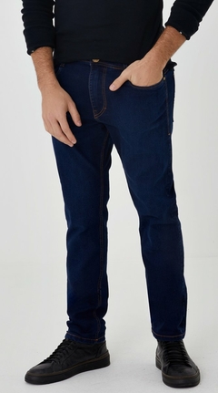 Imagem do CALÇA JEANS SLIM MASCULINA AZUL ESCURO