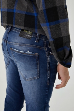 CALÇA JEANS SKINNY MASCULINA AZUL na internet