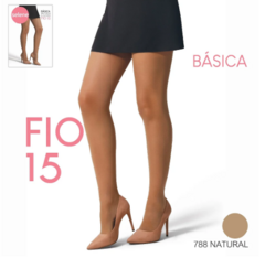 MEIA CALÇA FEMININA BÁSICA FIO 15
