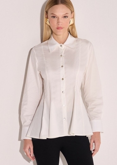 CAMISA ACINTURADA EM TRICOLINE COM ELASTANO - Amsterdam Closet