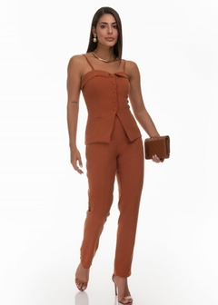 BLUSA EM ALFAIATARIA COM ABERTURA FRONTAL - comprar online