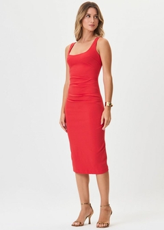 VESTIDO VISCOSE JUSTO MIDI - Amsterdam Closet