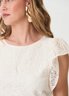 BLUSA EM RENDA SOLTA BRILHO - comprar online