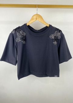 BLUSA ALGODÃO COM APLIQUE - comprar online