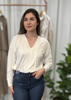 Blusa Malha Comfy Manga Longa Feminina