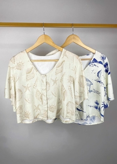 BLUSA CROPPED EM VISCOSE