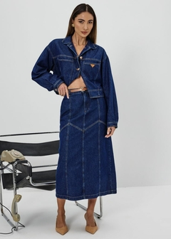 SAIA JEANS MIDI COM CINTO FEMININA na internet