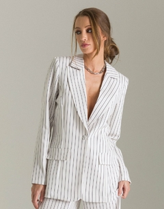 BLAZER ALFAIATARIA SOLTO RISCA DE GIZ FEMININO