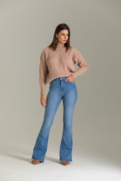 CALÇA JEANS FEMININA FLARE AZUL - loja online
