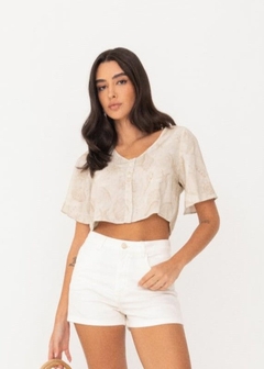 BLUSA CROPPED EM VISCOSE - Amsterdam Closet