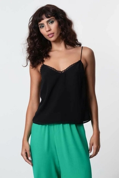 Regata Crepe Casual Feminina