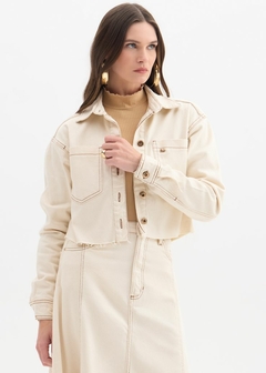 JAQUETA CROPPED JEANS - comprar online