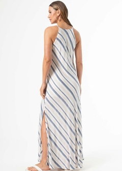VESTIDO VISCOSE LISTRADO LONGO - comprar online