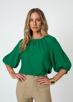 BLUSA EM VISCOSE MANGA 3/4