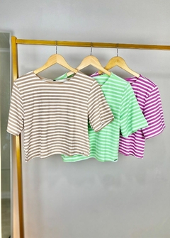 Imagem do BLUSA EM MALHA CANELADA CROPPED FEMININA