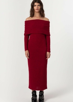 Vestido Malha Midi Casual Inverno Feminino - comprar online