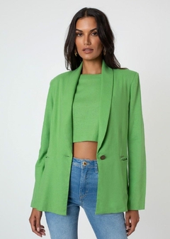 Blazer Linho Alfaiataria Solto Feminino