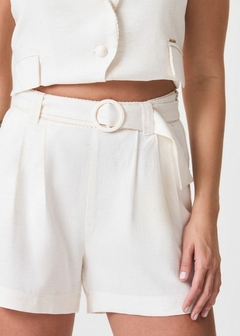 SHORTS LUCIANA ALFAIATARIA COM CINTO - comprar online
