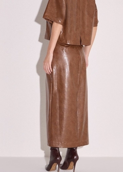 SAIA MAXI MIDI EM COURO P.U - comprar online