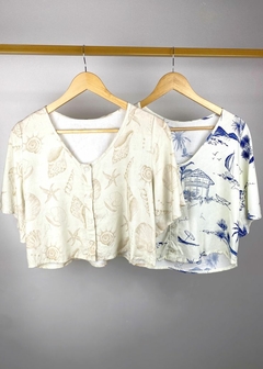 BLUSA CROPPED EM VISCOSE - comprar online
