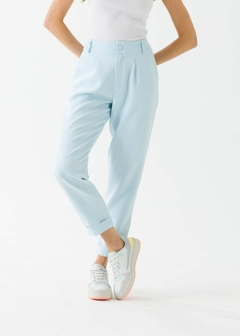CALÇA EM ALFAIATARIA SOLTA FEMININA COM BOLSO FACA