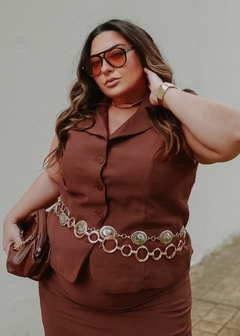 COLETE VISCOSE PLUS SIZE FEMININO na internet