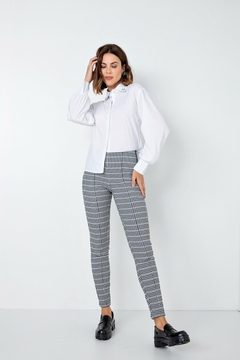 CALÇA EM TECIDO JUSTA XADREZ - Amsterdam Closet