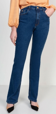 CALÇA JEANS BOOT CUT FEMININA AZUL ESCURO