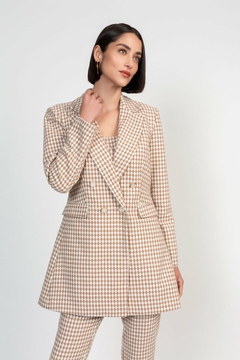 TRENCH COAT EM TWEED XADREZ FEMININO