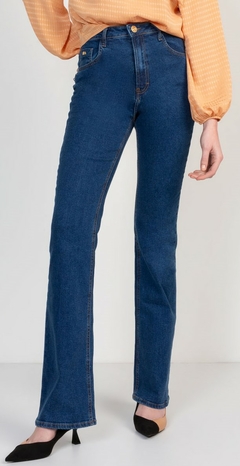 CALÇA JEANS BOOT CUT FEMININA AZUL ESCURO na internet