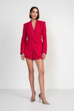 BLAZER TWEED ALFAIATARIA FIOS DE BRILHO FEMININO - Amsterdam Closet