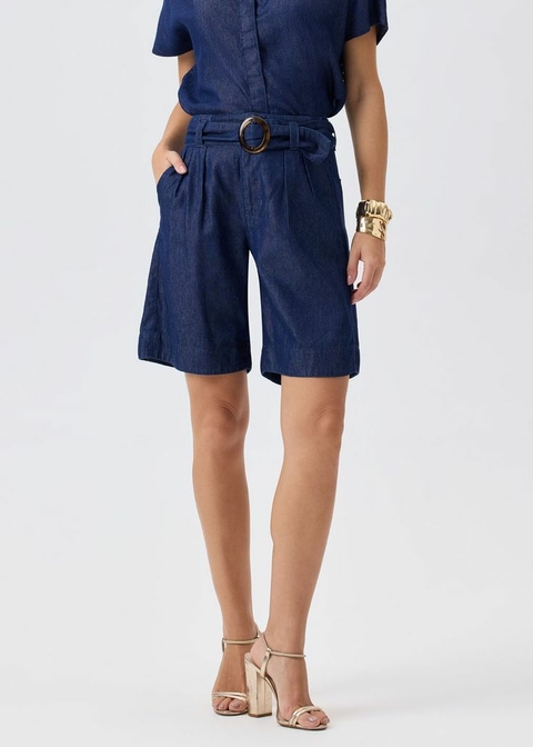 BERMUDA JEANS COM CINTO