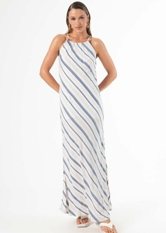 Imagem do VESTIDO VISCOSE LISTRADO LONGO