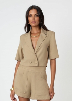 BLAZER CROPPED EM LINHO SOLTO FEMININO - loja online