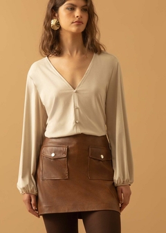 Saia Georgina Corino Curta Casual Moderno - loja online