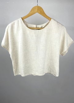BLUSA LINHO CROPPED SOLTA - loja online