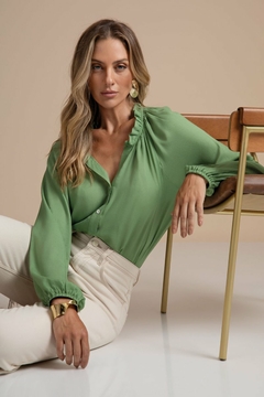 CALÇA JEANS AGATA STRAIGHT CROPPED BEGE