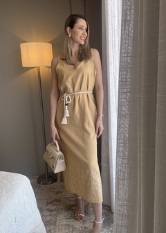 VESTIDO LINHO MIDI SOLTO