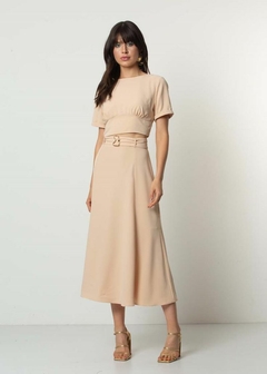 SAIA EM CREPE MIDI - comprar online
